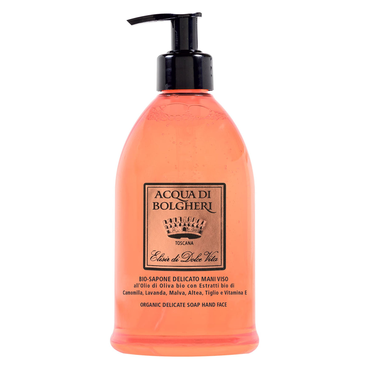 アクアディボルゲリ エリキシル・ディ・ドルチェ・ヴィータ オーガニック ハンド&フェイスソープ 500ml 【Elisir DI Dolce Vita】